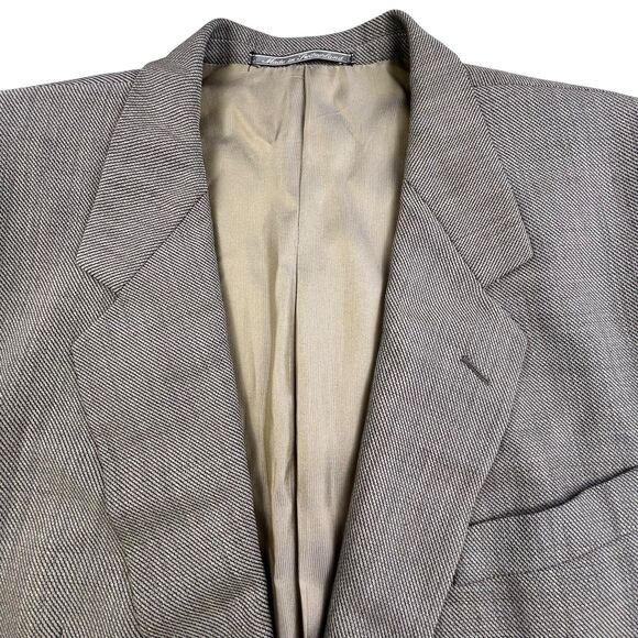 Ermenegildo Zegna Soft Blazer Men 46R Wool 2 Button Tweed Sport Coat Jacket - Picture 4 of 15